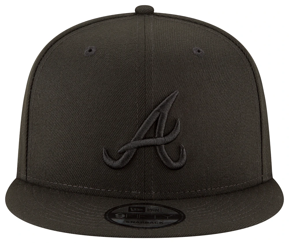 New Era Mens New Era Braves BOB Snapback Cap - Mens Black/Black Size One Size