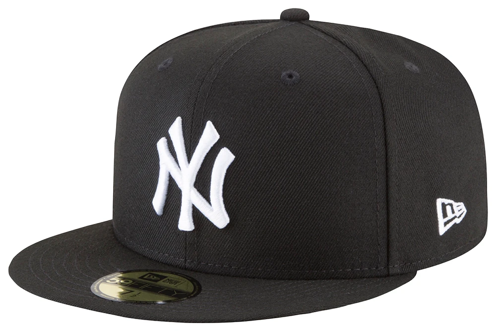 New Era Mens New Era Yankees 59Fifty Cap - Mens White/Black/White Size 7