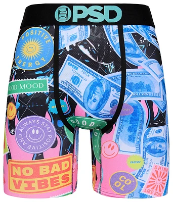 PSD Mens No Bad Vibes Underwear - Black/Blue/Pink