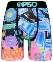 PSD Mens PSD No Bad Vibes Underwear - Mens Black/Blue/Pink Size M