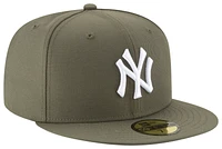 New Era Mens New Era Yankees 59Fifty Cap - Mens Olive/White Size 7