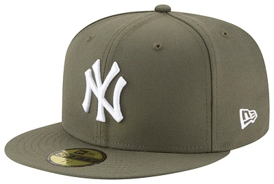 New Era Mens New Era Yankees 59Fifty Cap - Mens Olive/White Size 7