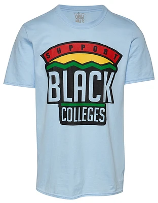 Support Black Colleg Mens Colleges Logo T-Shirt - Sky Blue/Sky Blue