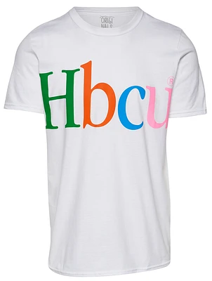 Support Black Colleg Mens Colleges SBC X HBCU T-Shirt - White/White