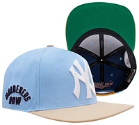 Pro Standard Pro Standard Yankees Homage to Home Wool Snapback - Adult University Blue/Khaki Size One Size