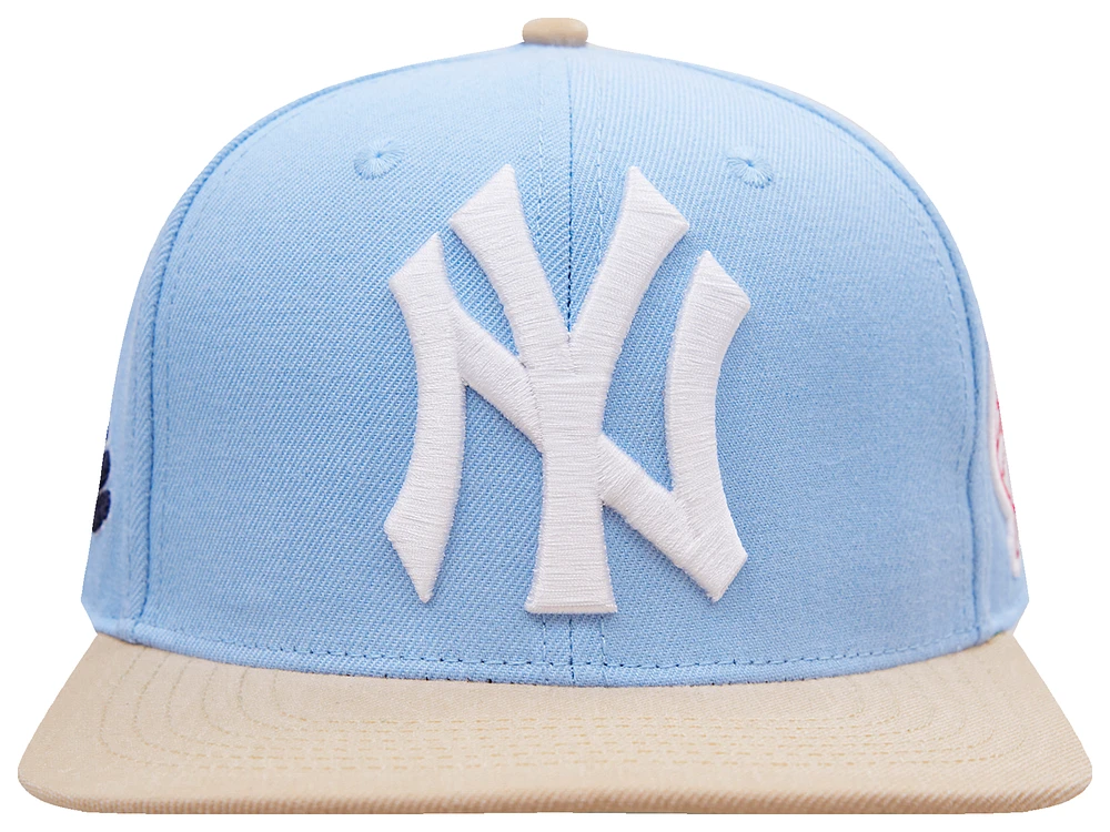Pro Standard Pro Standard Yankees Homage to Home Wool Snapback - Adult University Blue/Khaki Size One Size