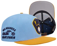 Pro Standard Pro Standard Brewers Homage to Home Wool Snapback - Adult University Blue/Brown Size One Size