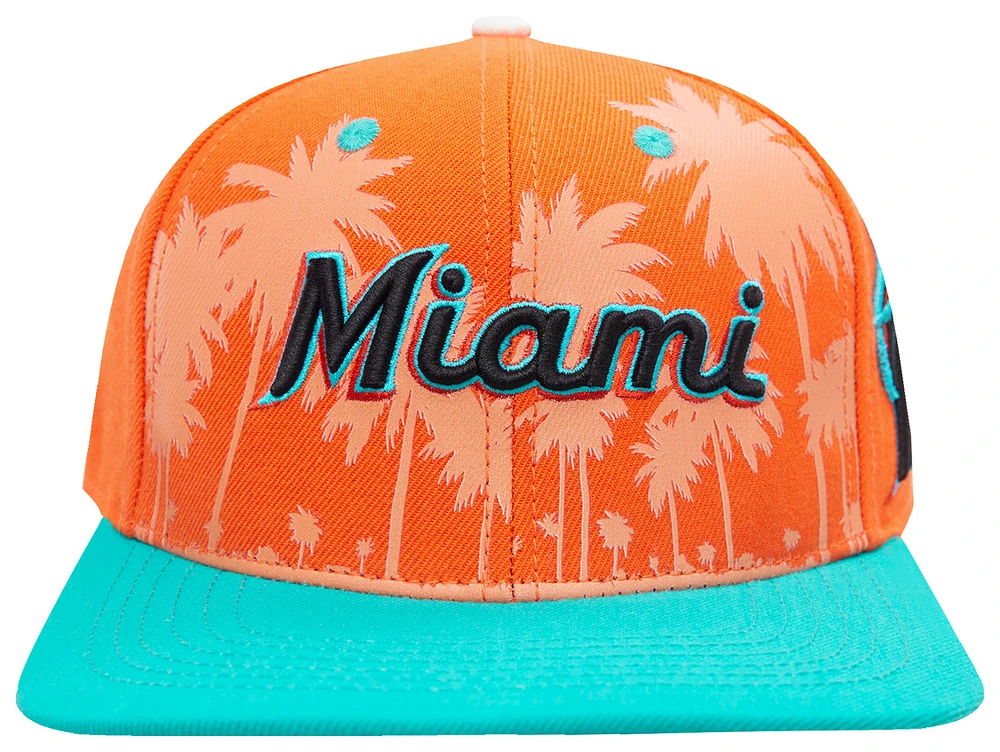 Pro Standard Pro Standard Marlins Homage to Home Wool Snapback - Adult Orange/Seafoam Size One Size