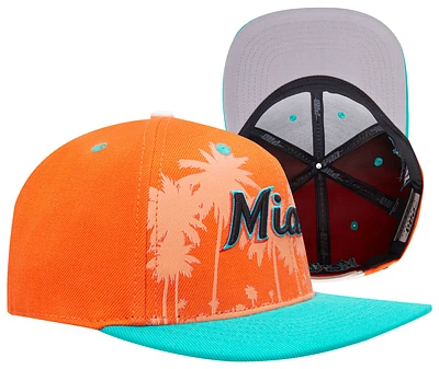 Pro Standard Pro Standard Marlins Homage to Home Wool Snapback - Adult Orange/Seafoam Size One Size