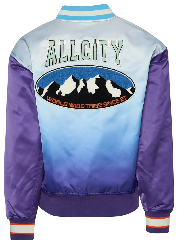 All City By Just Don Mens Varsity Jacket - Blue/Blue
