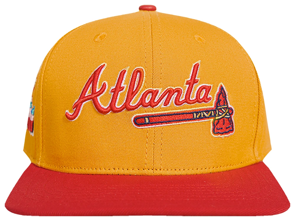 Pro Standard Pro Standard Braves Homage to Home Wool Snapback - Adult Wheat/Red Size One Size