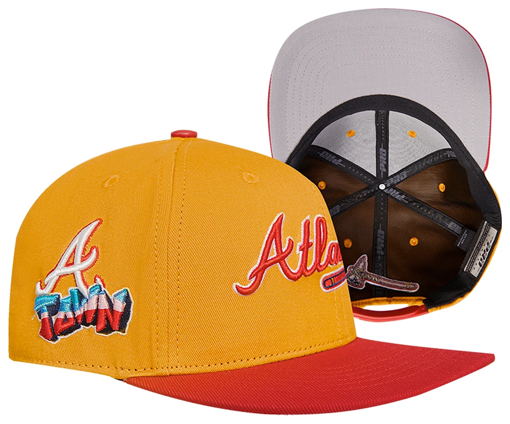 Pro Standard Pro Standard Braves Homage to Home Wool Snapback - Adult Wheat/Red Size One Size