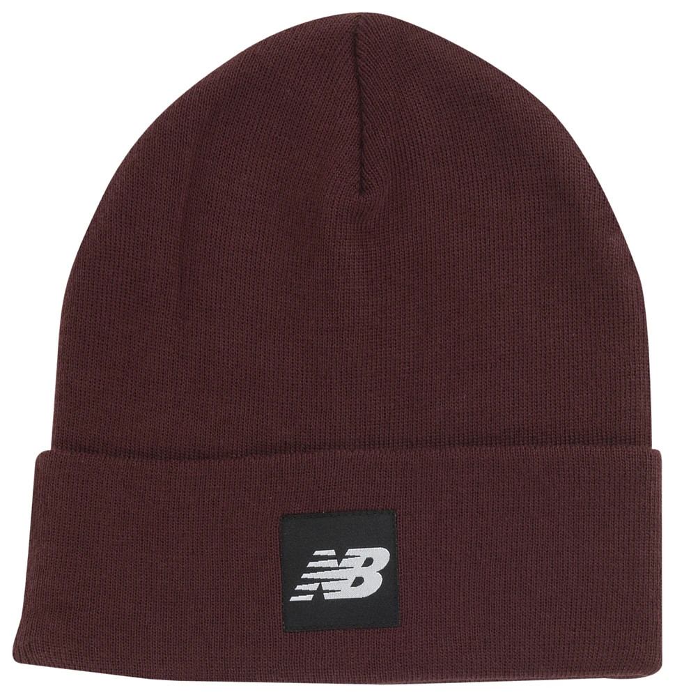 New Balance Mens New Balance Flying Knit Cuffed Beanie - Mens Nb Burgundy/Nb Burgundy Size One Size