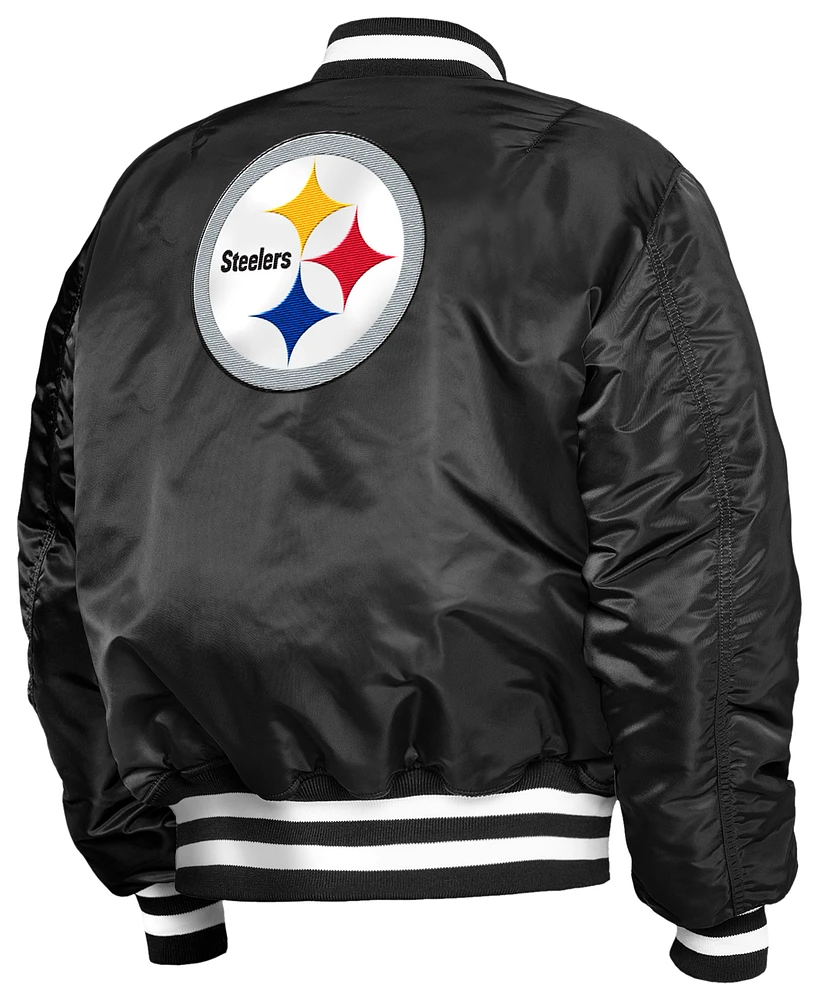 New Era Mens New Era Steelers Alpha Satin Jacket
