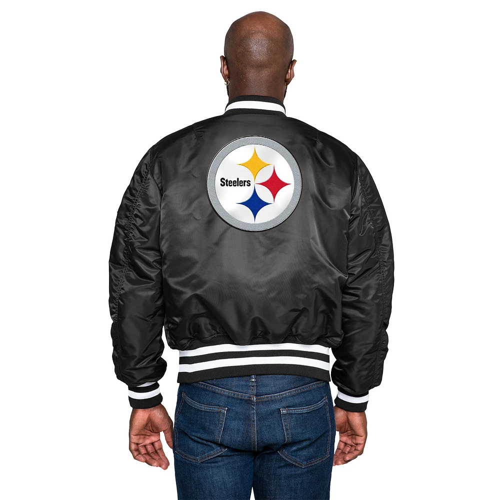 New Era Mens New Era Steelers Alpha Satin Jacket