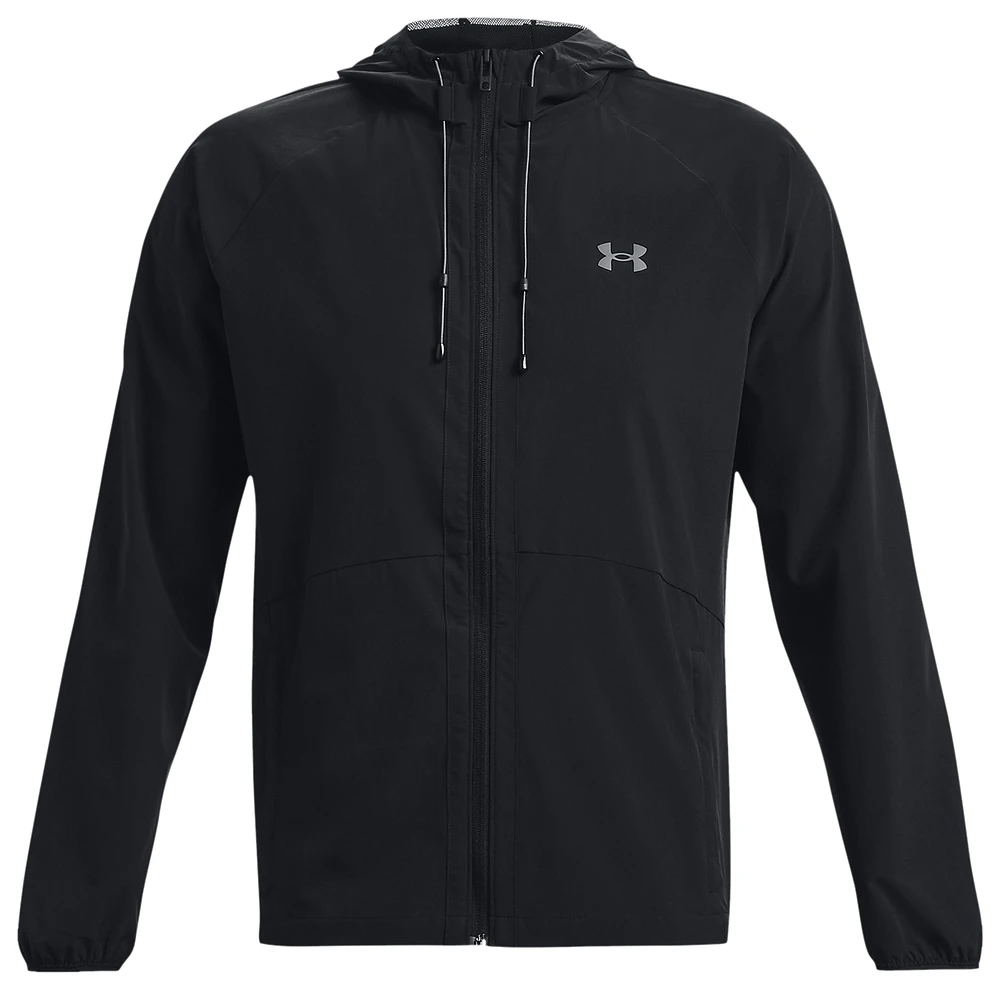 Under Armour Mens Under Armour Stretch Woven Windbreaker - Mens Black/Pitch Grey Size L