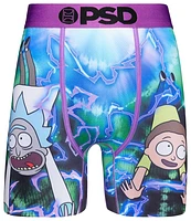 PSD Mens Rick & Morty Time Travel Underwear - Purple/Grey/Green