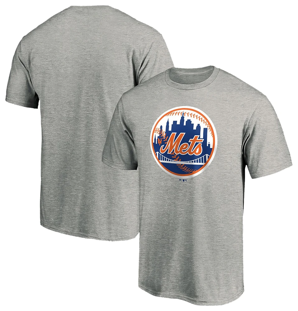 Fanatics Mens Mets Cooperstown Collection Forbes T-Shirt - Heather Grey/Grey