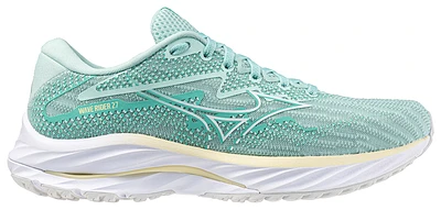 Mizuno Womens Wave Rider 27 - Shoes Eggshell Blue/White