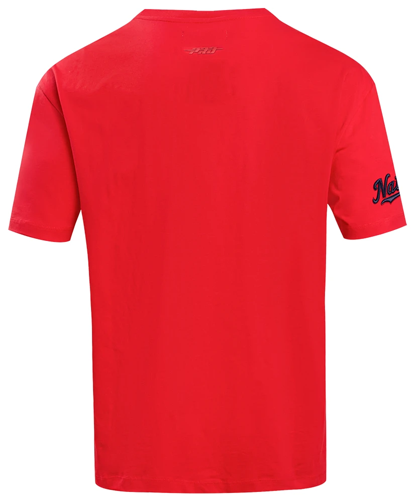 Pro Standard Mens Nationals Neutral Script T-Shirt - Red/Red