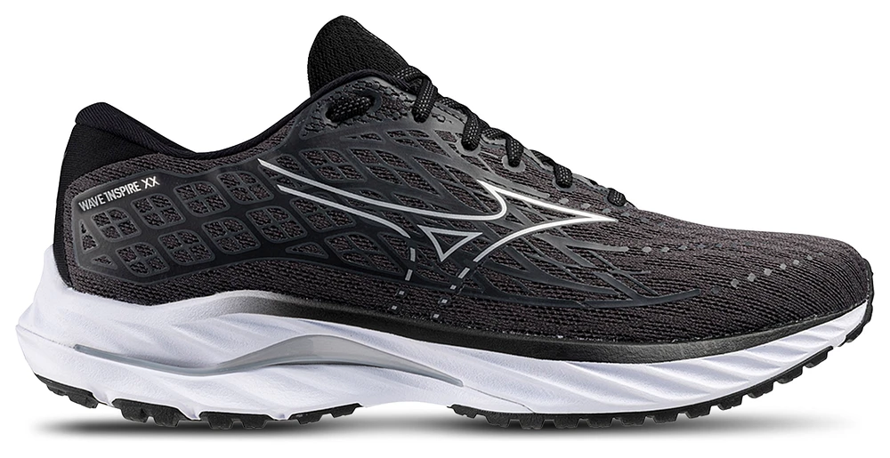 Mizuno Mens Wave Inspire 20 2E - Running Shoes White/Ebony