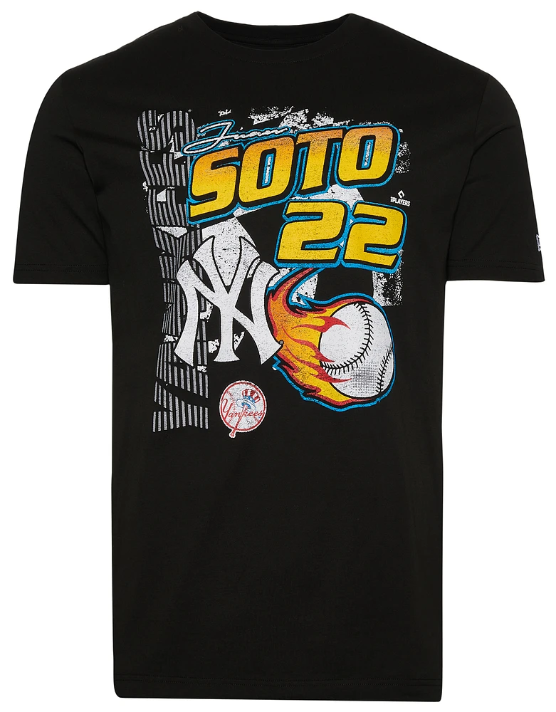 New Era Mens Juan Soto Yankees Player T-Shirt - Black/White