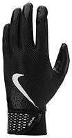 Nike Mens Nike Alpha Batting Gloves - Mens Black/Black/White Size M