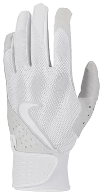 Nike Mens Nike Alpha Batting Gloves - Mens White/White/White Size M