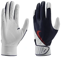 Nike Mens Nike Alpha Batting Gloves - Mens Midnight Navy/White/University Red Size L