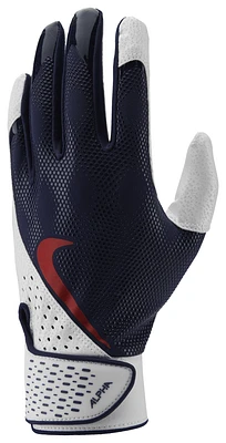 Nike Mens Alpha Batting Gloves - Midnight Navy/White/University Red