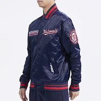 Pro Standard Wash. Nationals Turn It Up M Rib Satin Jacket - Men's