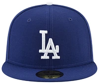 New Era Mens New Era Dodgers World Series 24 Champions Game Cap - Mens White/Blue Size 7