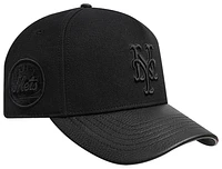 Pro Standard Mens Pro Standard Mets Blackout Pinch Front Strapback - Mens Black/Black Size One Size