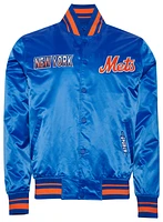 Pro Standard Mens New York Mets Turn It Up M Rib Satin Jacket - Orange/Blue