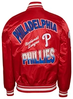 Pro Standard Mens Phil. Phillies Turn It Up M Rib Satin Jacket - Blue/Red