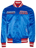 Pro Standard Mens Chicago Cubs Turn It Up M Rib Satin Jacket - Royal