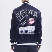 Pro Standard New York Yankees Turn It Up M Rib Satin Jacket - Men's