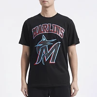 Pro Standard Mens Marlins GTP SJ T-Shirt - Black/Carolina