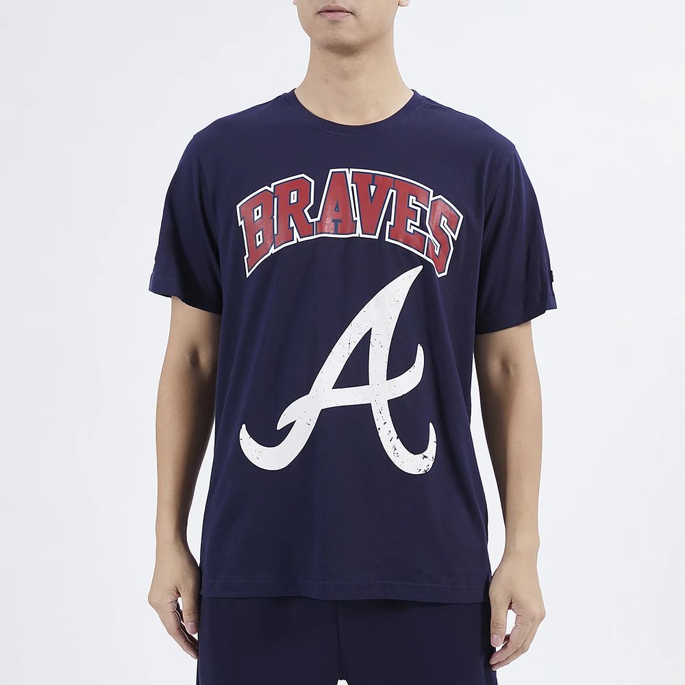 Pro Standard Mens Atlanta Braves GTP SJ T-Shirt - Navy/White