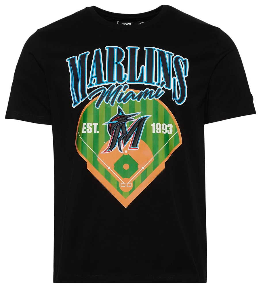 Pro Standard Mens Marlins Homerun T-Shirt - Multi/Black