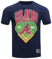 Pro Standard Mens Braves Homerun T-Shirt - Midnight/Multi