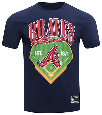 Pro Standard Mens Braves Homerun T-Shirt - Midnight/Multi