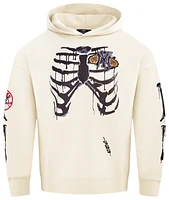 Pro Standard Mens NYY Rib Cage Drop Shoulder Fleece PO Hoodie - Eggshell/Multi