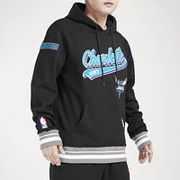 Pro Standard Mens Hornets Script Fleece P/O Hoodie - Black/Teal