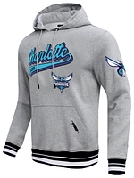 Pro Standard Hornets Script Fleece P/O Hoodie - Men's
