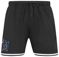 Pro Standard Marlins Mesh Basketball Shorts - Men's