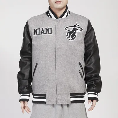 Men's JH Design Silver Miami Heat Satin Jacket