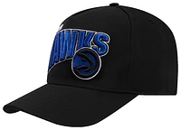 Pro Standard Mens Pro Standard Hawks Royalty Curved Brim Snapback - Mens Black/Black Size One Size