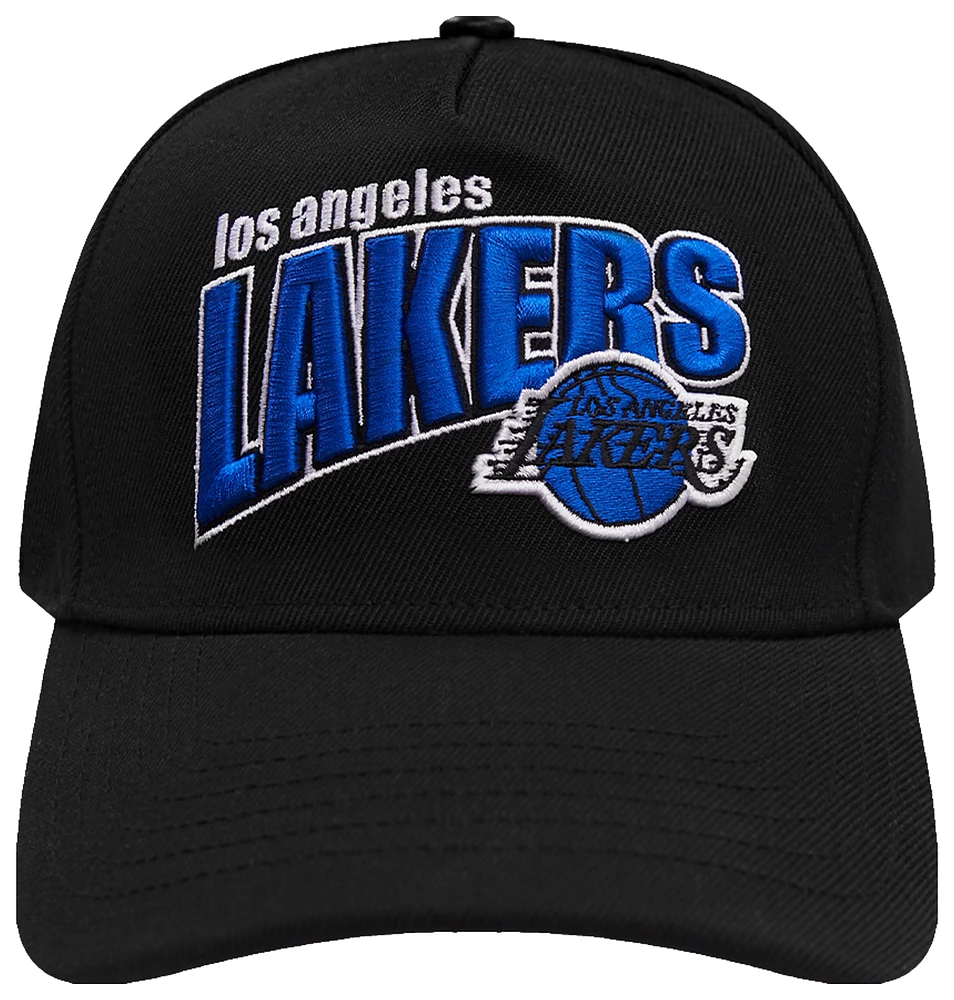 Pro Standard Mens Pro Standard Lakers Royalty Curved Brim Snapback - Mens Black/Black Size One Size