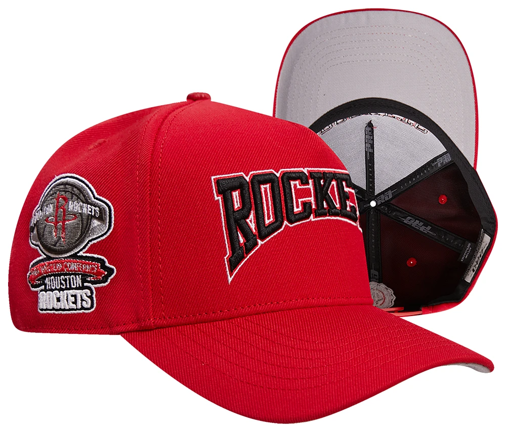 Pro Standard Rockets Crest Emblem Flatbrim Snapback - Men's